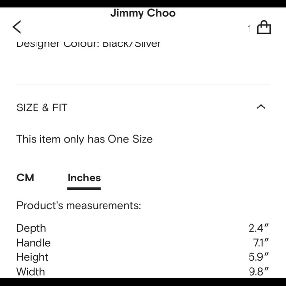 Authentic jimmy choo bag - Picture 6 of 7